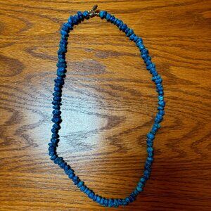 Turquoise strand  necklace  with silver clasp